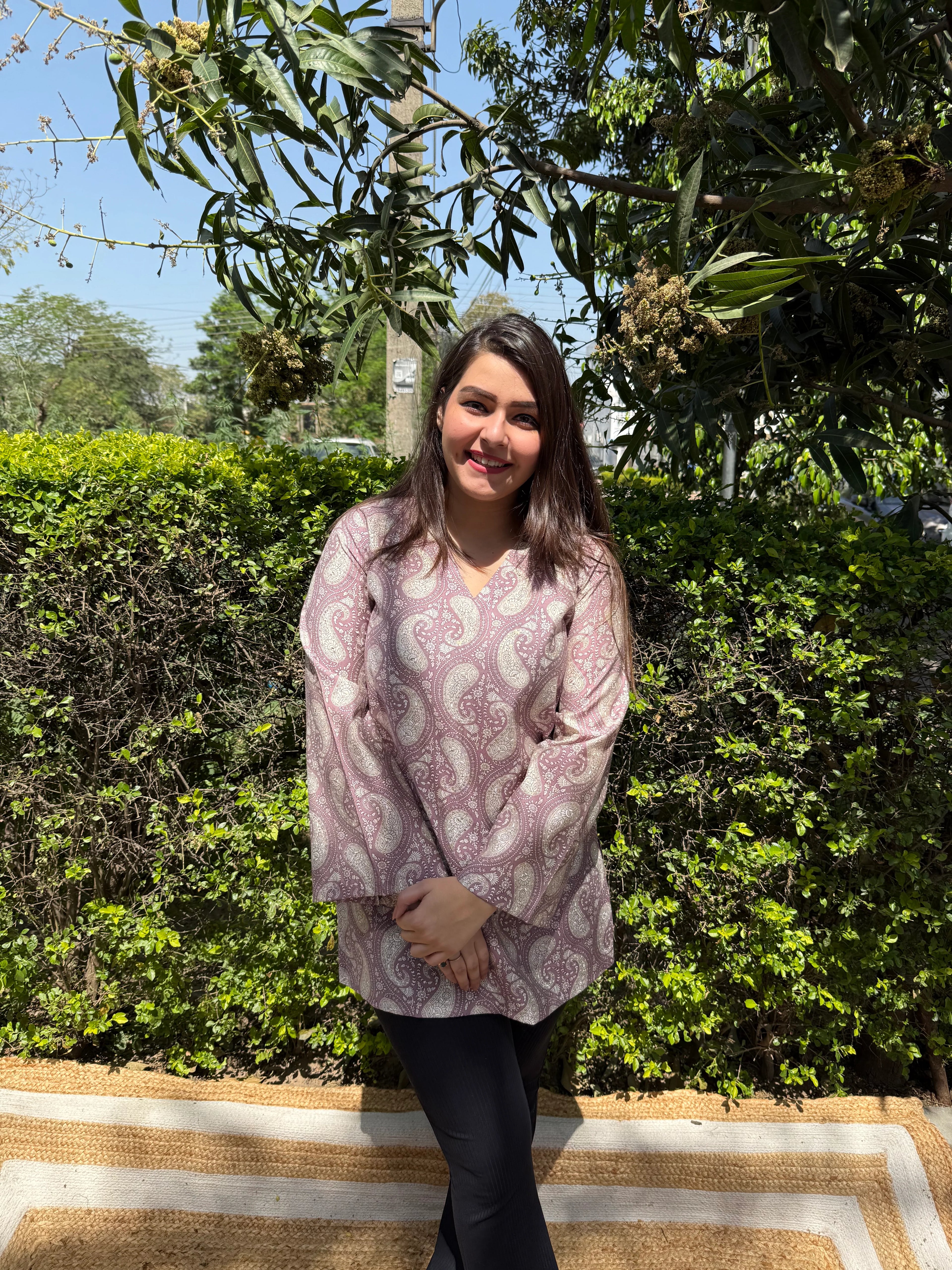 Paisley Print Short Kurti 💕🌿