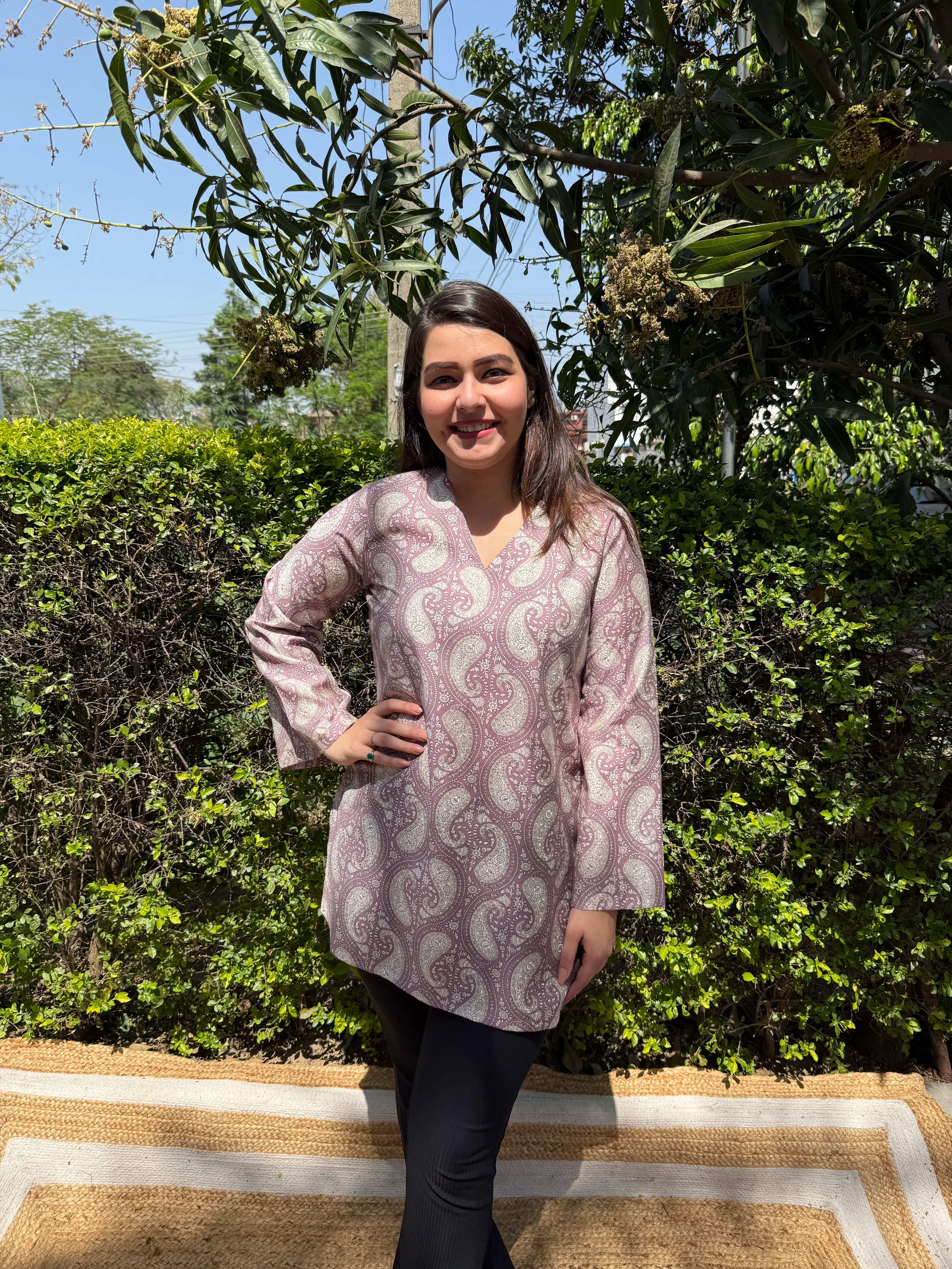 Paisley Print Short Kurti 💕🌿