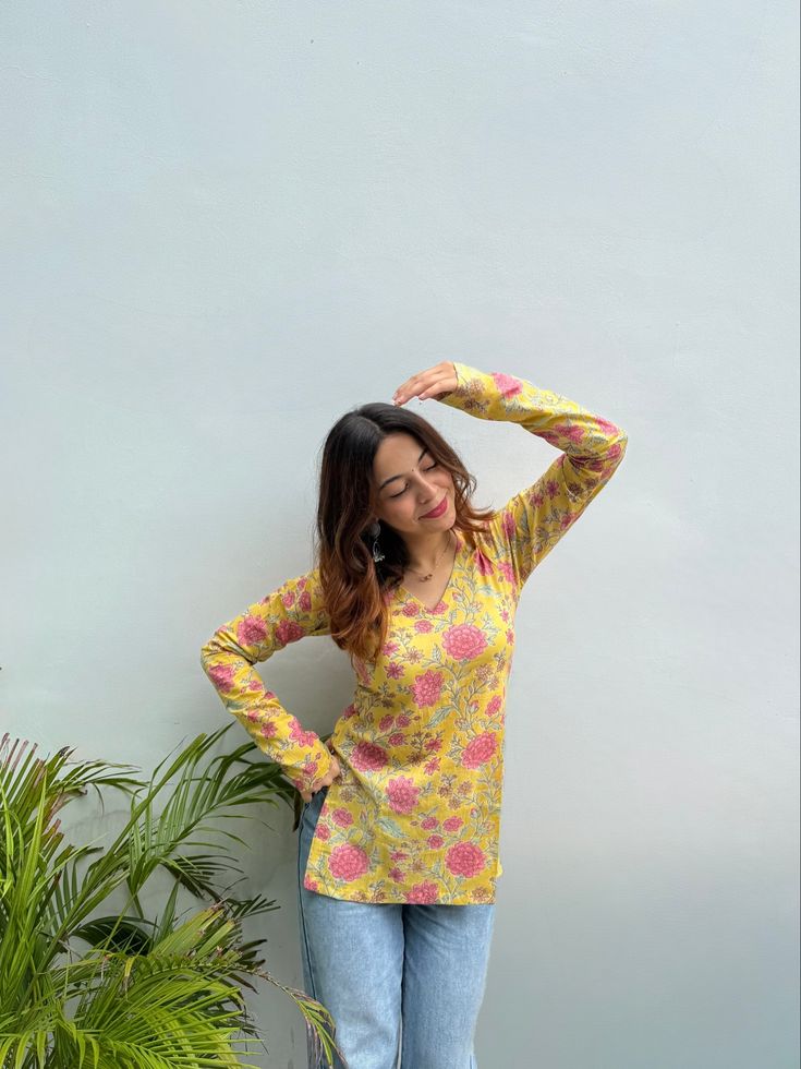 Elegant Floral Kurti Vibes