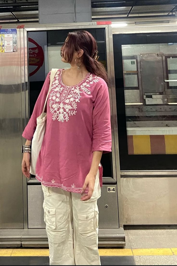 Fancy Pink short Kurti