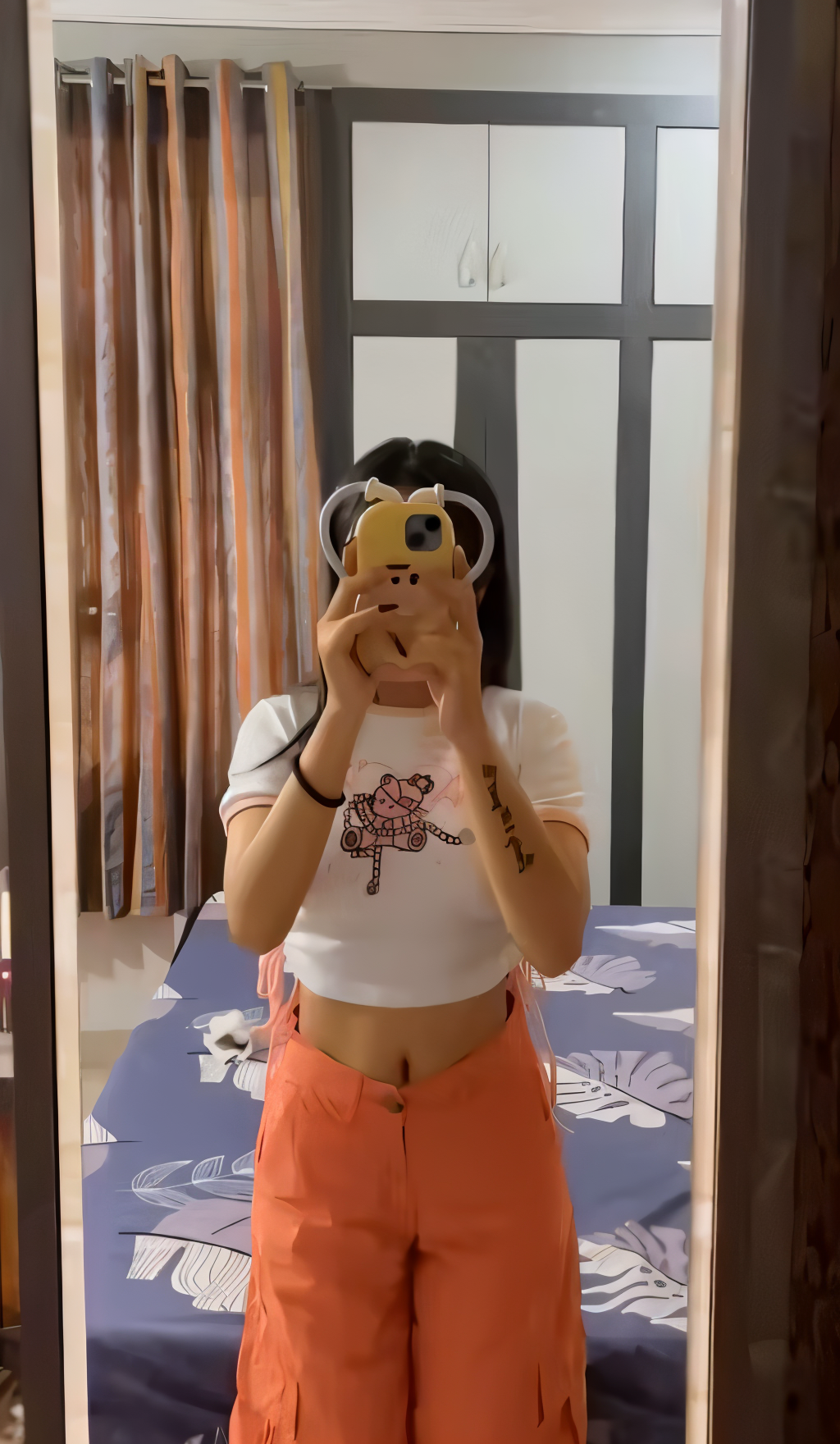 💕 Kawaii Angel-Devil Graphic Crop Top